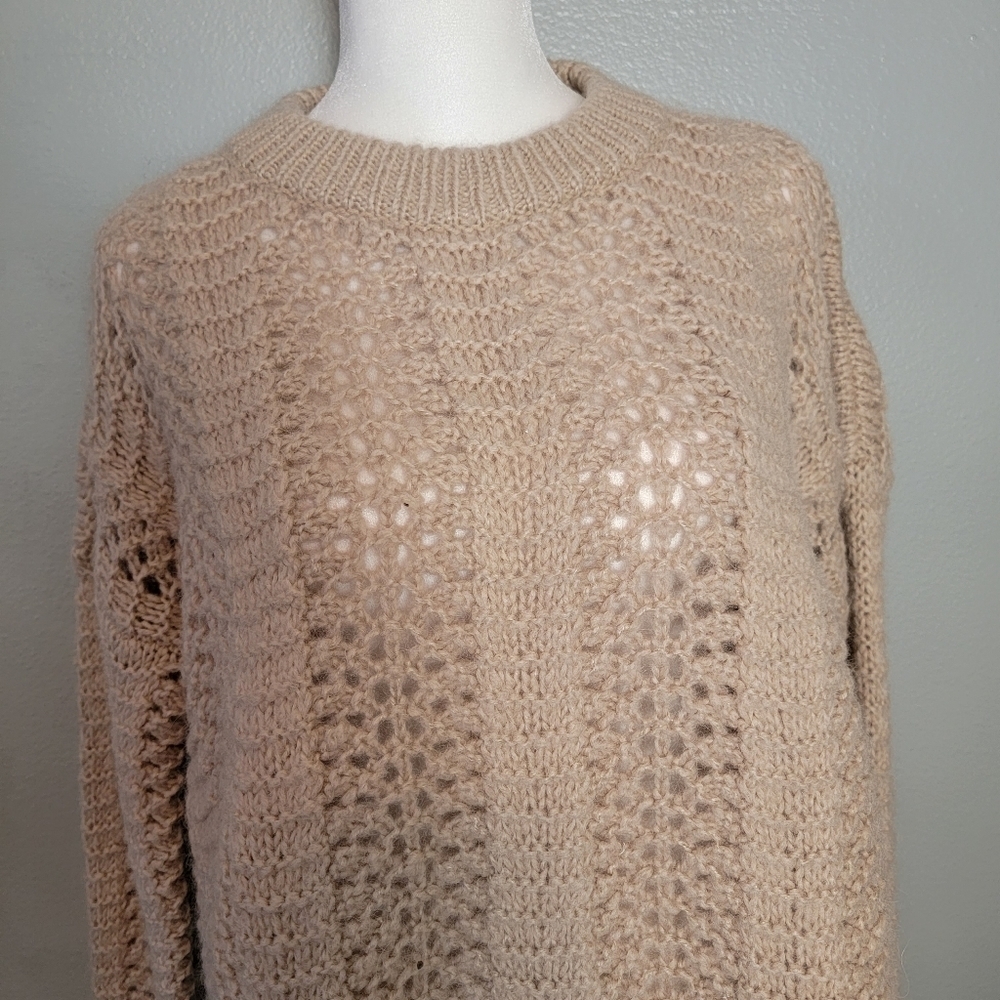 Madewell Beige Open-Knit Crewneck Sweater - Picture 10 of 10